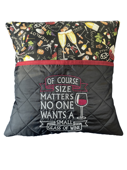 Reading Cushion - Wine - small glass