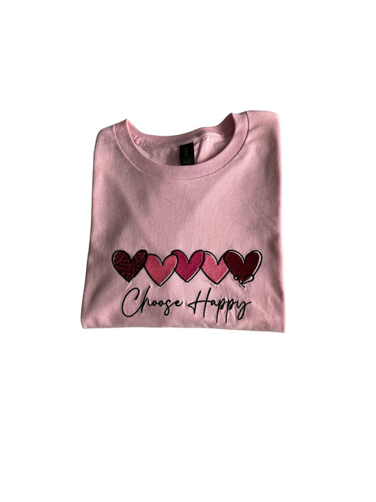 Unisex Short-Sleeved T-Shirt 'Choose Happy'