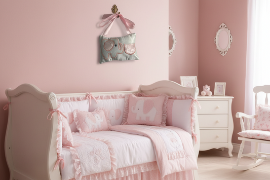 Tooth Fairy Cushions - Baby Pink - Elephant - Satin - Pink Pocket