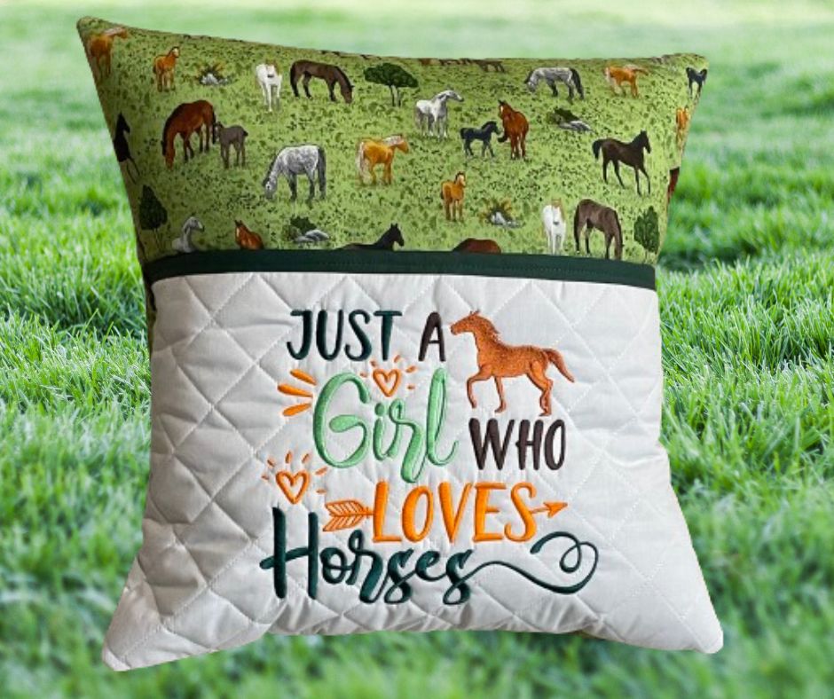 Reading Cushion - Girl Who Loves Horses