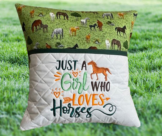 Reading Cushion - Girl Who Loves Horses