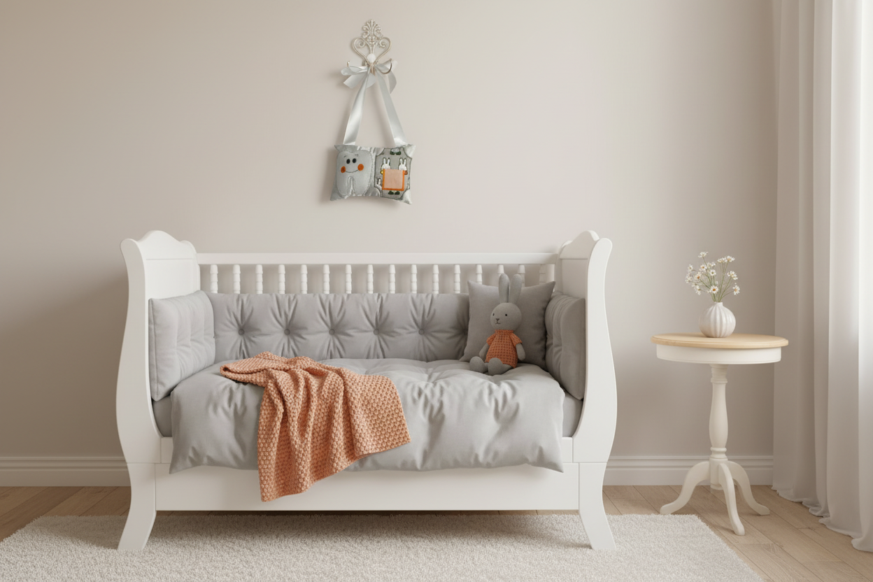 Handmade Tooth Fairy Cushion. White satin cushion and ribbon give a luxurious feel to this item. It depicts a large smiling tooth, and has an orange pocket on top of a panel of the popular Miffy bunny character.

The pocket is ideal for one or more baby teeth, and is big enough for the tooth fairy to leave one or two coins in return.

Please note: This item is a fun, practical decoration - it is NOT suitable as a toy.