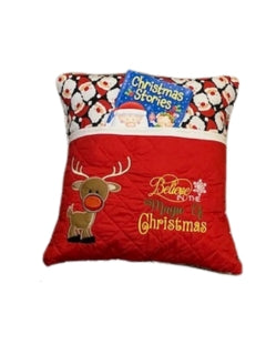 Rudolph - Believe - Child's Christmas Reading Cushion